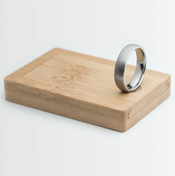 Handmade wooden ring box