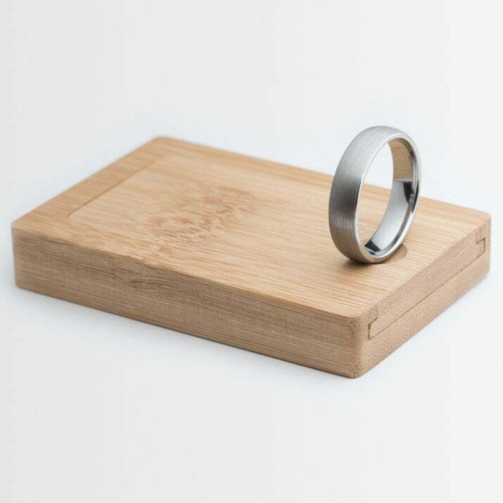 Custom Wedding Ring Box Engraved Wood Ring Bearer Square Ring Holder for 2  Rings | eBay