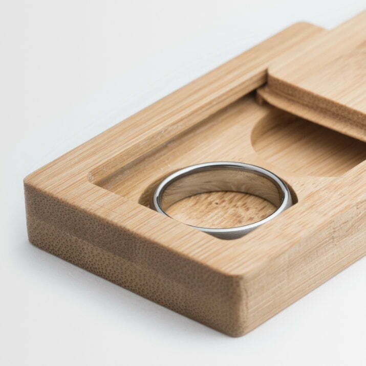 New handmade bamboo ring box