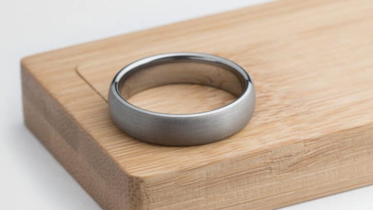 Tungsten Men's Wedding Ring on Box